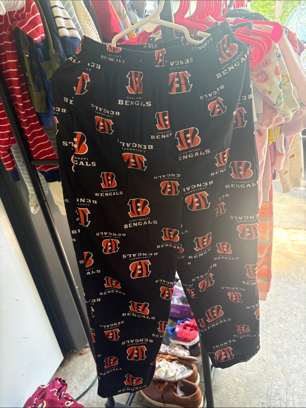 Nwt Cincinnati Bengals Black Logo polyester pajama Pants